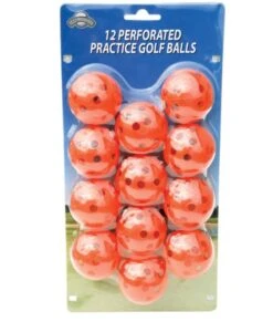 12 PERFORATED GOLF BALLS ORANGE