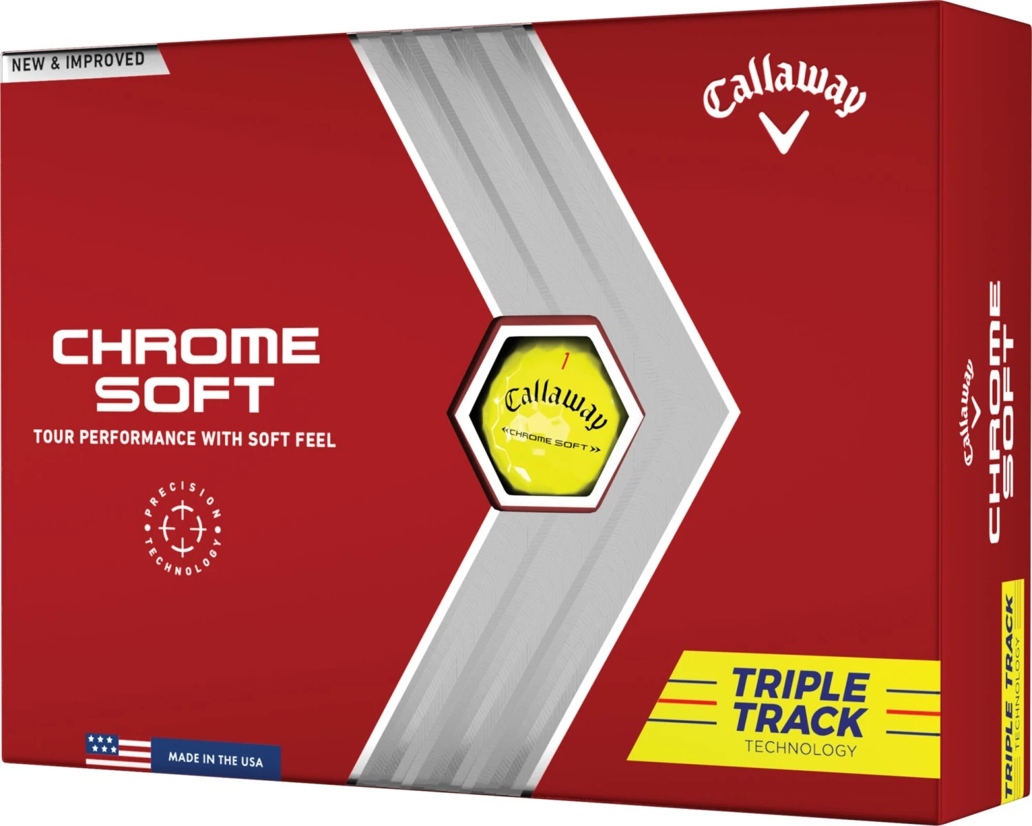 Callaway 2022 CHROME SOFT TRIPLE TRACK YELLOW