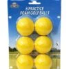 6 FOAM PRACTICE BALLS YELLOW
