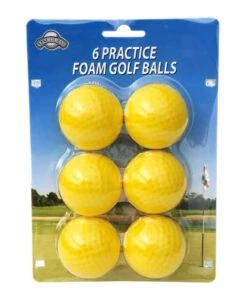 6 FOAM PRACTICE BALLS YELLOW