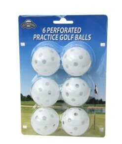6 PERFORATED BALLS WHITE