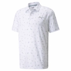 Puma CLOUDSPUN Feathers Golf Polo Bright White/ High Rise