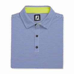 FOOTJOY Feeder Stripe Mix Stretch Pique Self Collar