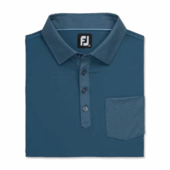 FOOTJOY TONAL TRIM SOLID W/ POCKET POLO INK