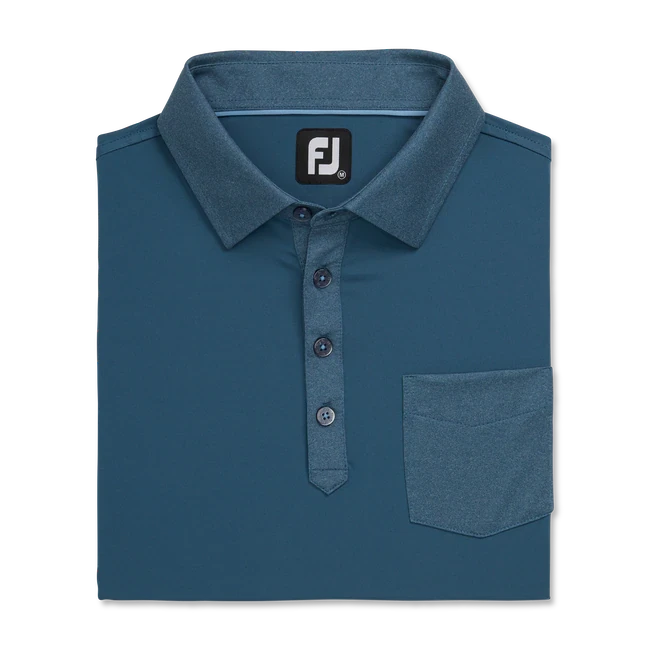 FOOTJOY TONAL TRIM SOLID W/ POCKET POLO INK