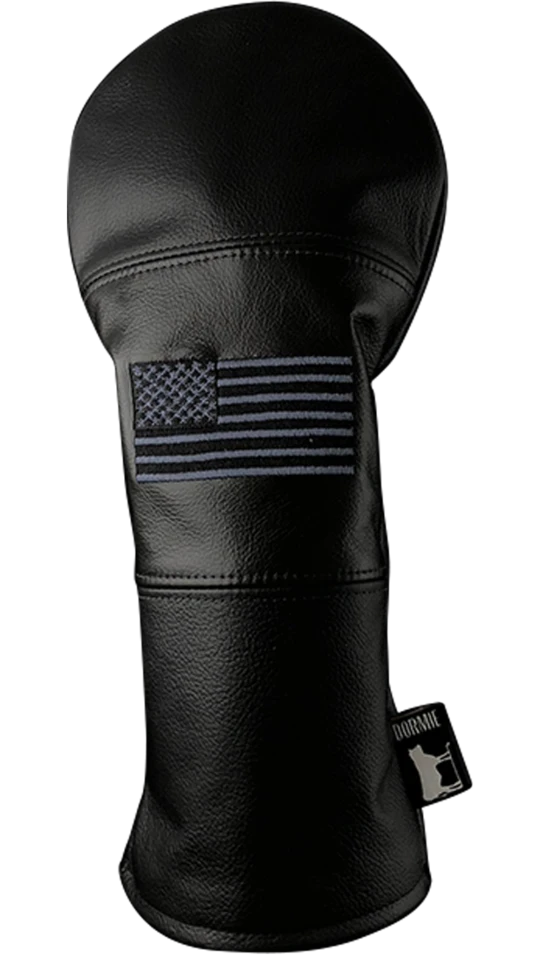 PREMIUM LEATHER DRIVER COVER USA BLACK