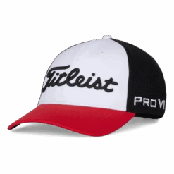 Titleist TOUR PERFORMANCE MESH HAT (BLACK/RED/WHITE)