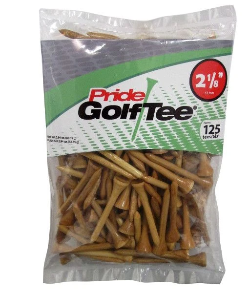 WOOD TEES 2 1/8'' 125 PACK NATURAL